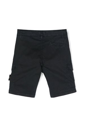 blue cotton shorts STONE ISLAND KIDS | 8016L0210V0120